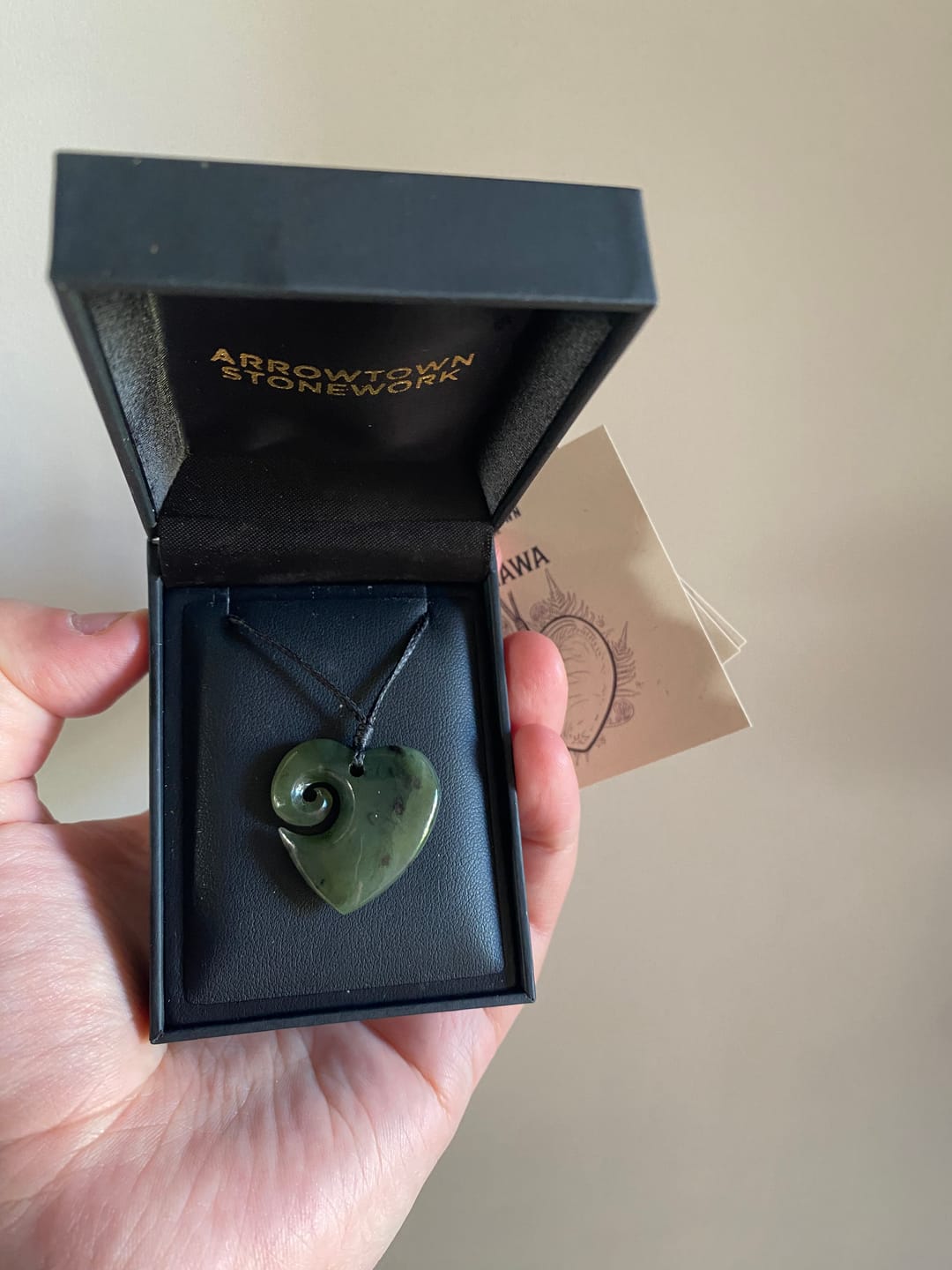 Customer photo review of Heart Koru Pounamu Small Pendant