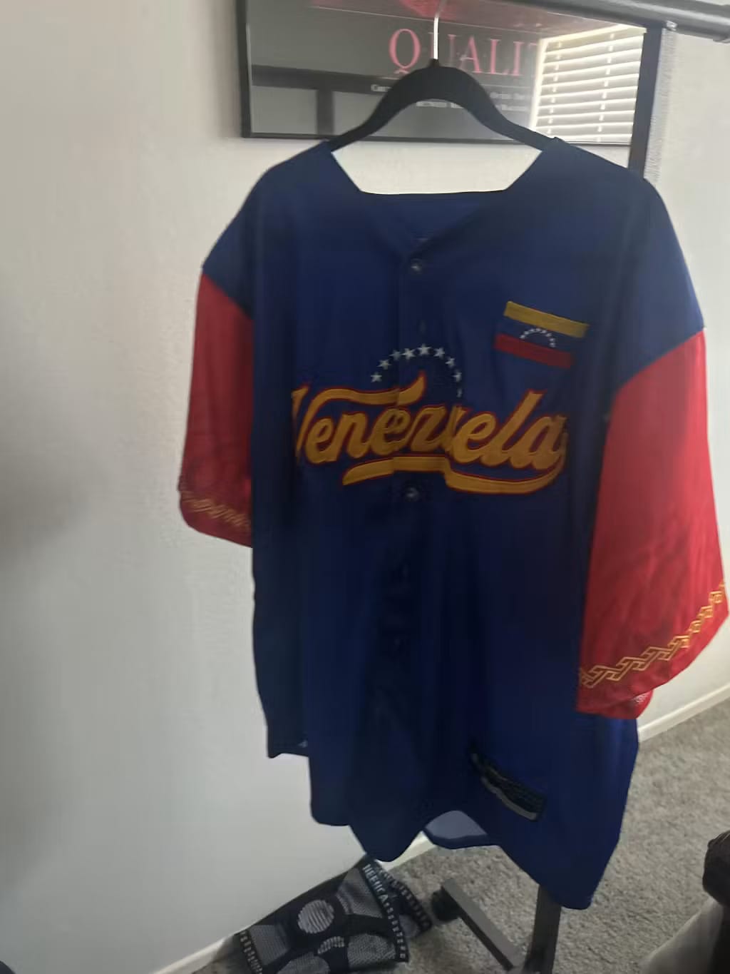 Customer photo review of Venezuela Heritage Custom Baseball Jersey