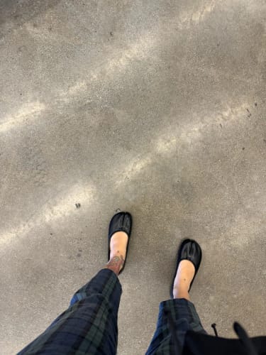 Customer photo review of Lorna Split Toe Ballet Flats