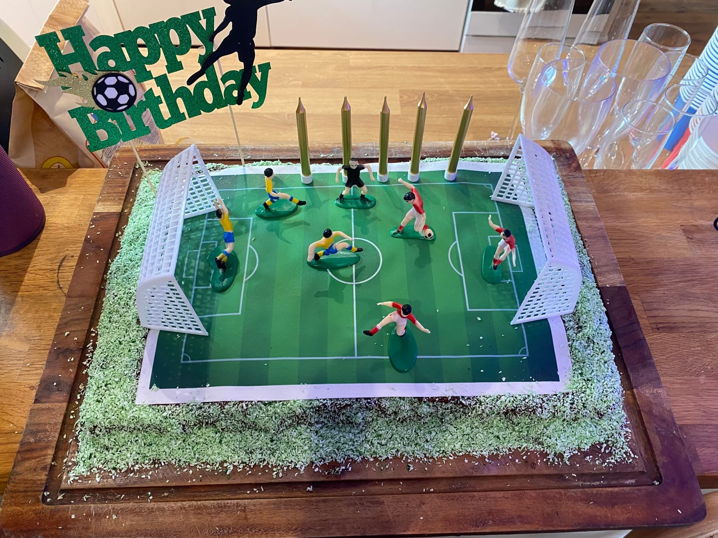 Customer photo review of Soccer Field – Cake Wrap Edible Image