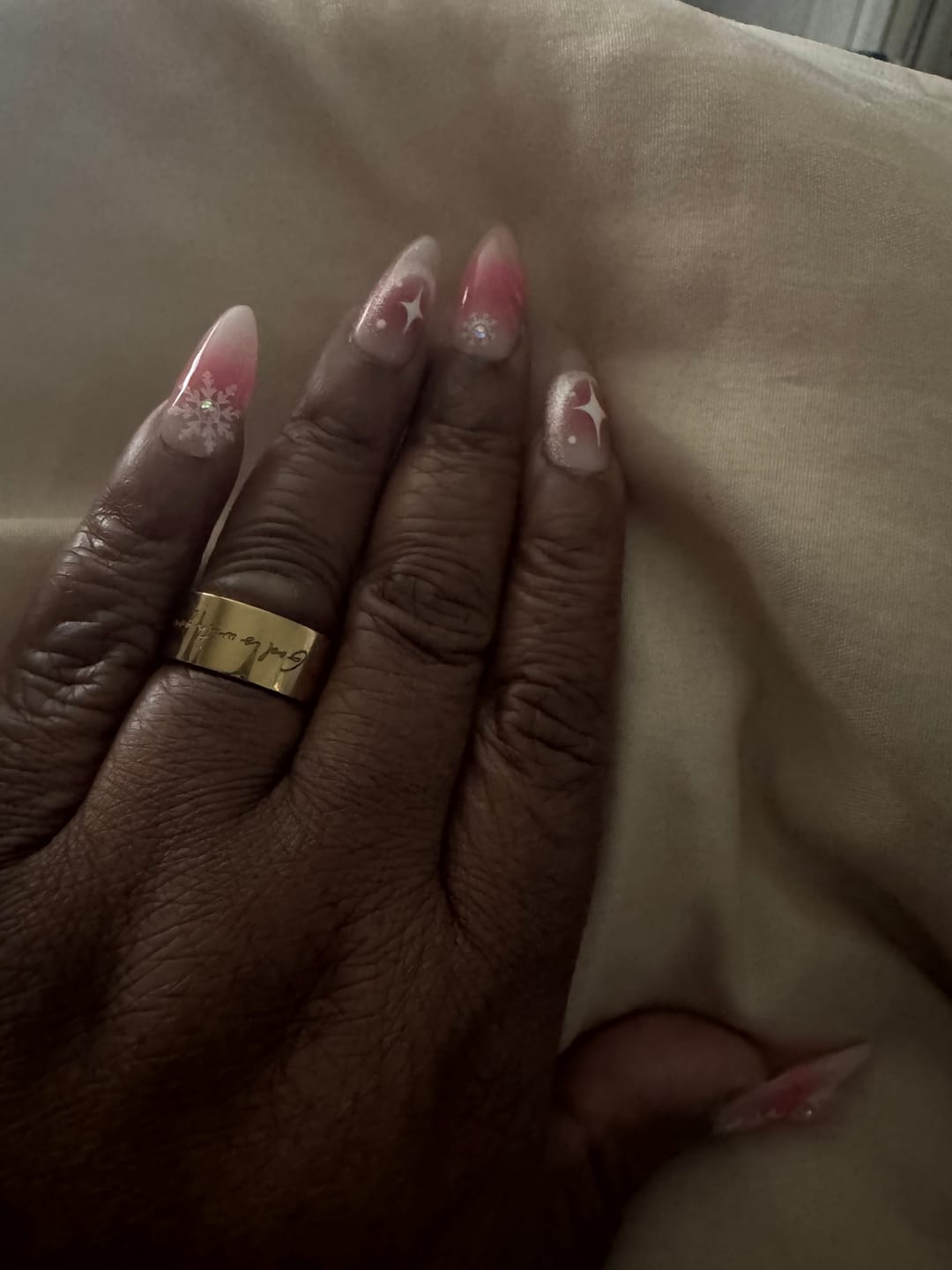 Customer photo review of God is with you Ring — Affirmation Ring Collection