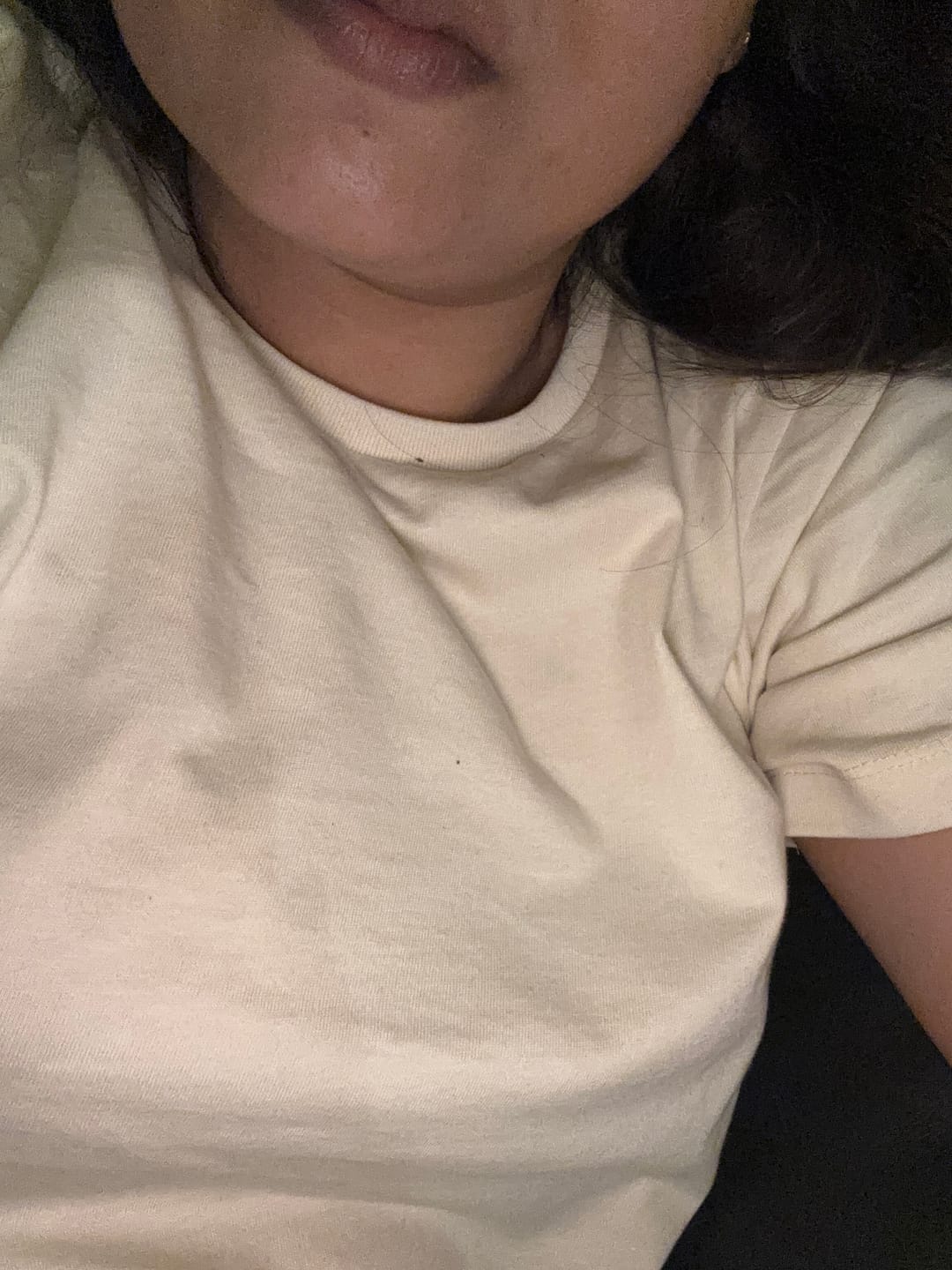 Customer photo review of Women Beige Round Neck T-shirt
