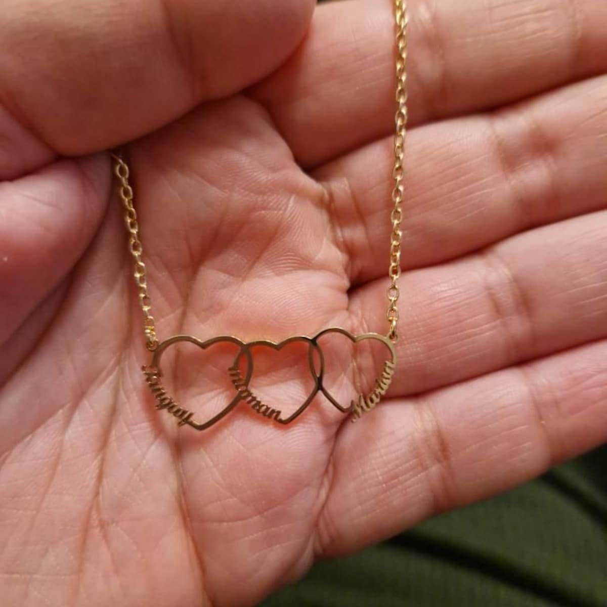 Customer photo review of Personalized Heart & Name Necklace