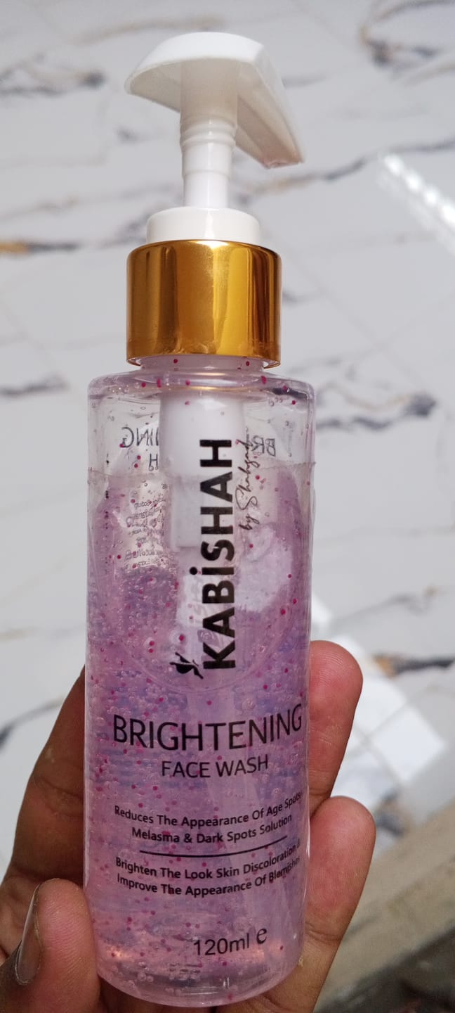 Customer photo review of LuminaBright Whitening Face Wash Double Pack: Duo Glow