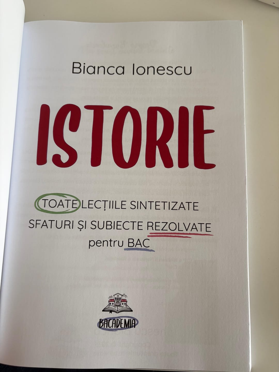 Customer photo review of Pachet Bacalaureat (Română + Istorie + Logică) Bacademia