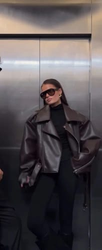 Customer photo review of Zara Vegan Leather Jacket