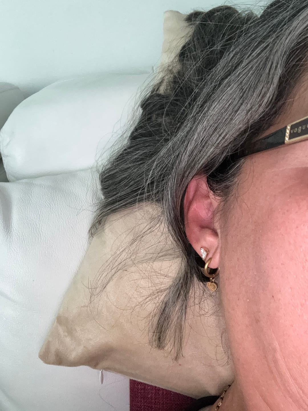 Customer photo review of 'Tainted Hearts' Hoop Earrings