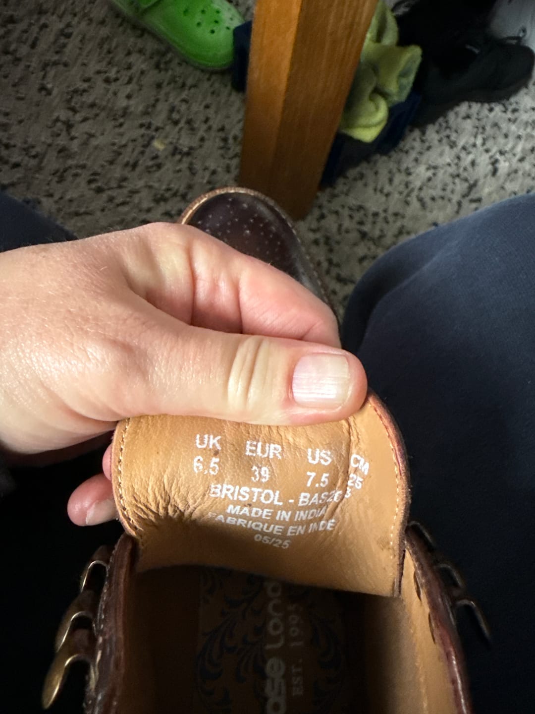 Customer photo review of Bristol Washed Brogue Boots Brown