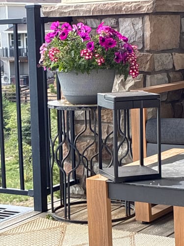 Customer photo review of Luxury Metal Solar Lantern