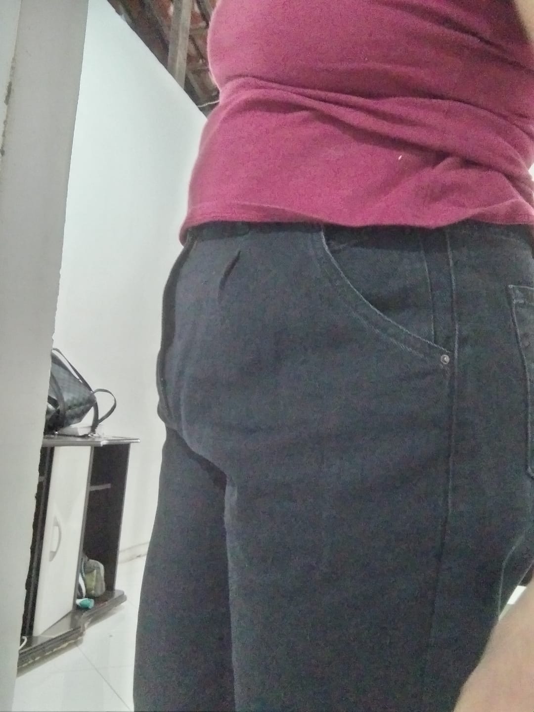 Customer photo review of Calça Jeans Slouchy Cacau Preta