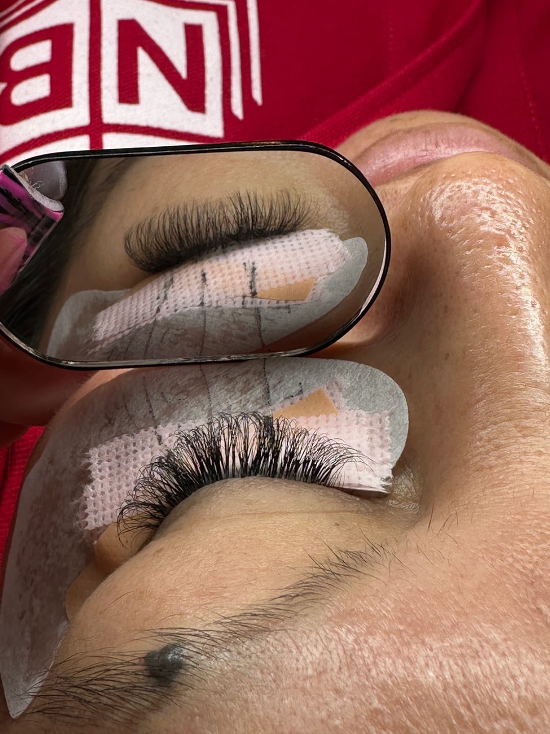 Customer photo review of 0.15mm  Brown Eyelash Extensions