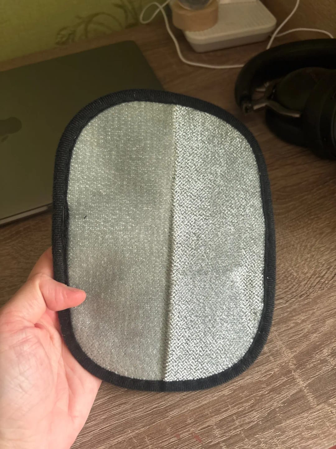 Customer photo review of Double-Sided Reusable Pet Hair Removal Gloves Static-Free Grooming Tools for Pets Efficient Carpet Fur Removal