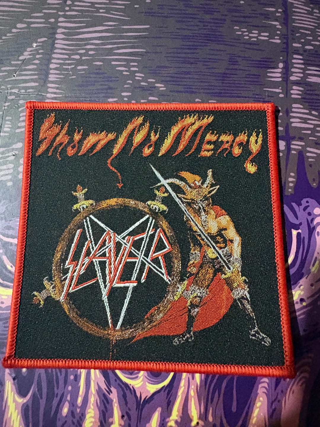 Customer photo review of Slayer - Show No Mercy -  Square Patch