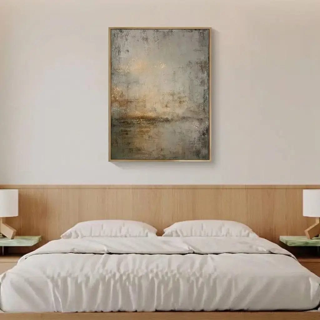 Customer photo review of Gold Leaf Misty Abstract Painting