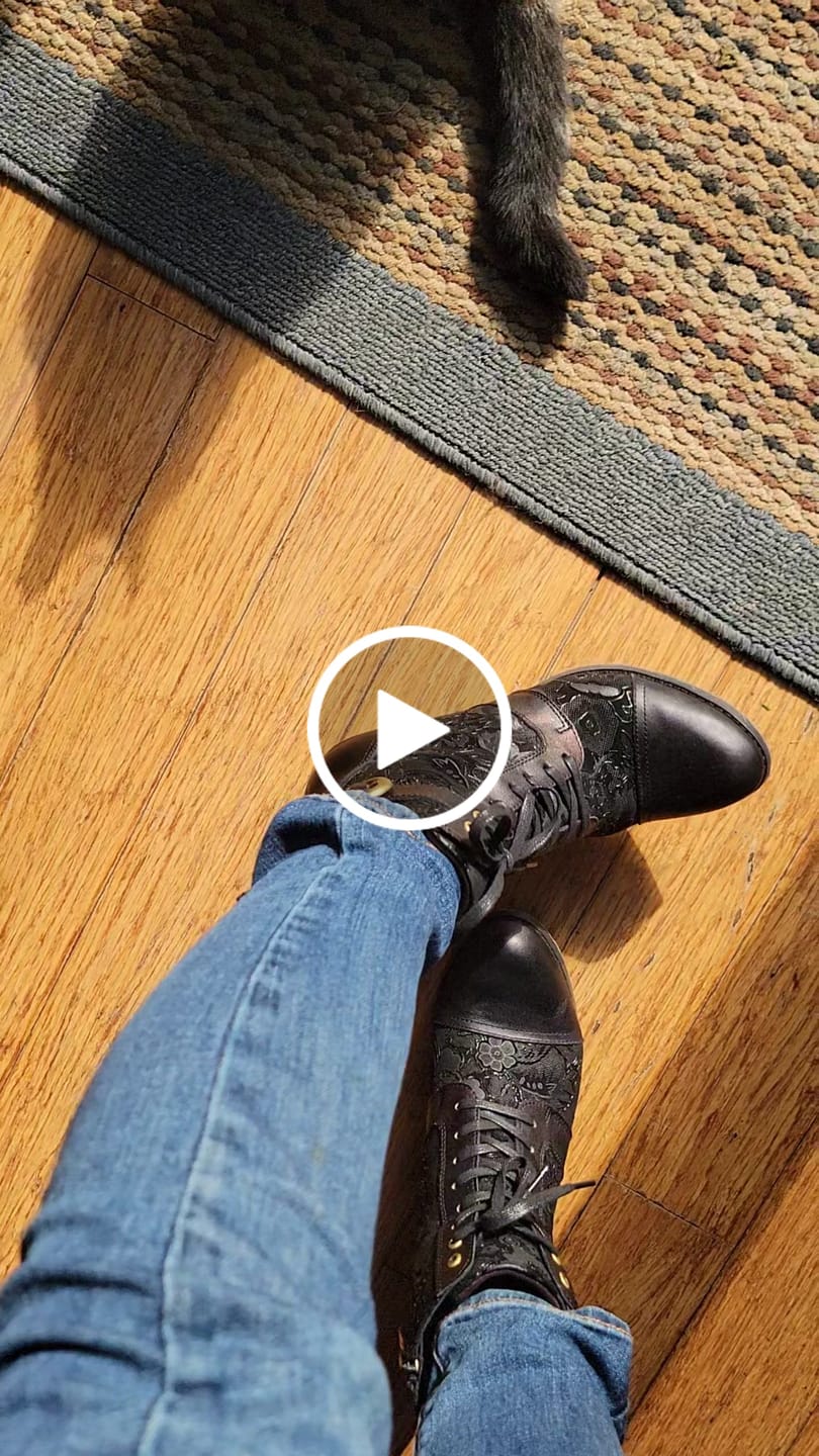 Customer video review of Timeless Grace Floral Lace-Up Ankle Boots