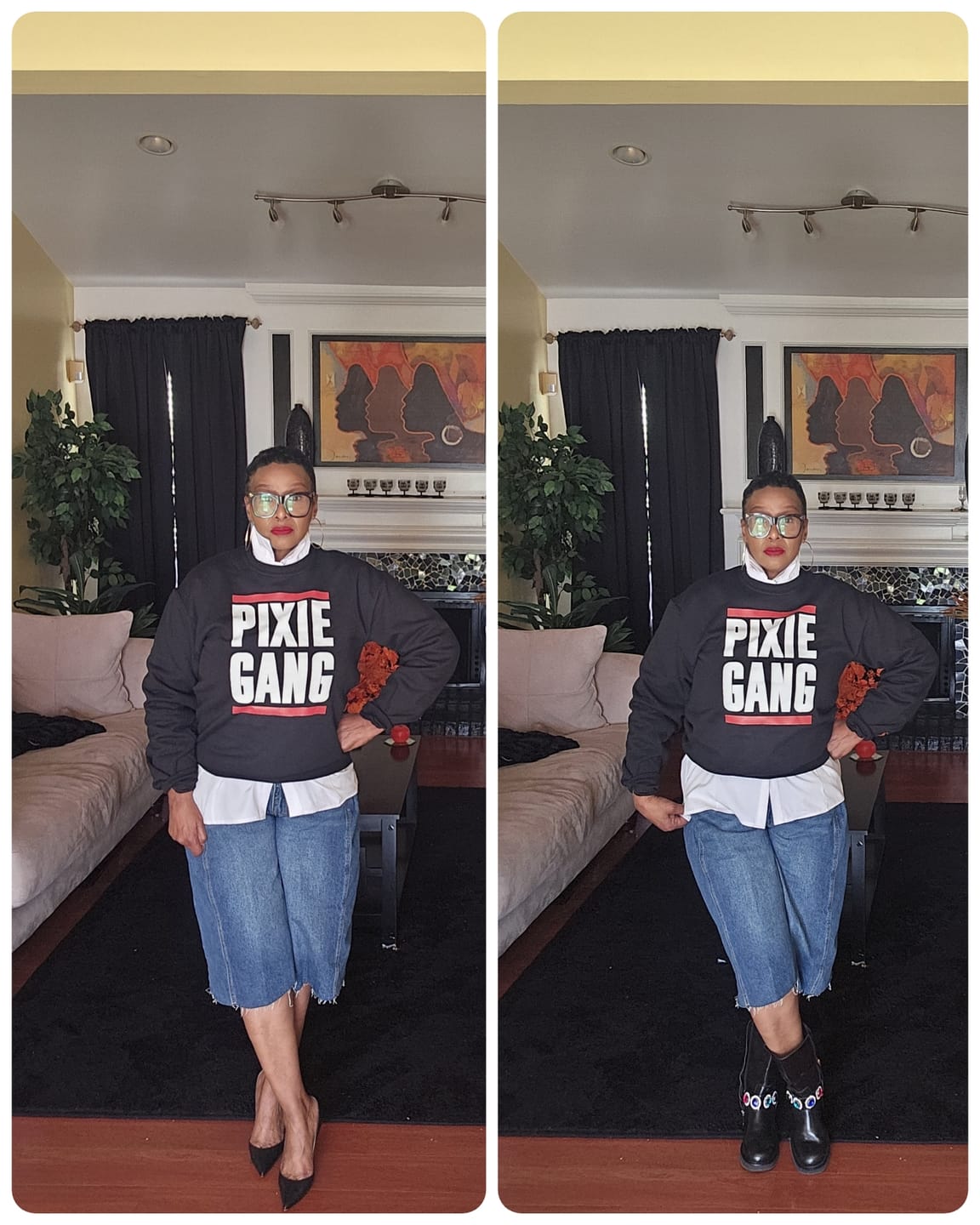 Customer photo review of Pixie Gang Sweatshirt (Blk)