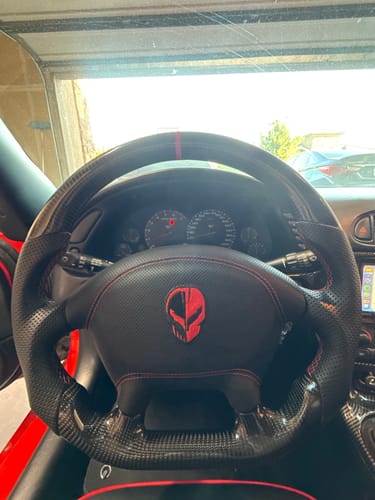 Customer photo review of [Customizable] Custom Airbag Cover Replacement for 1997-2004 Chevrolet Corvette C5 Steering Wheel
