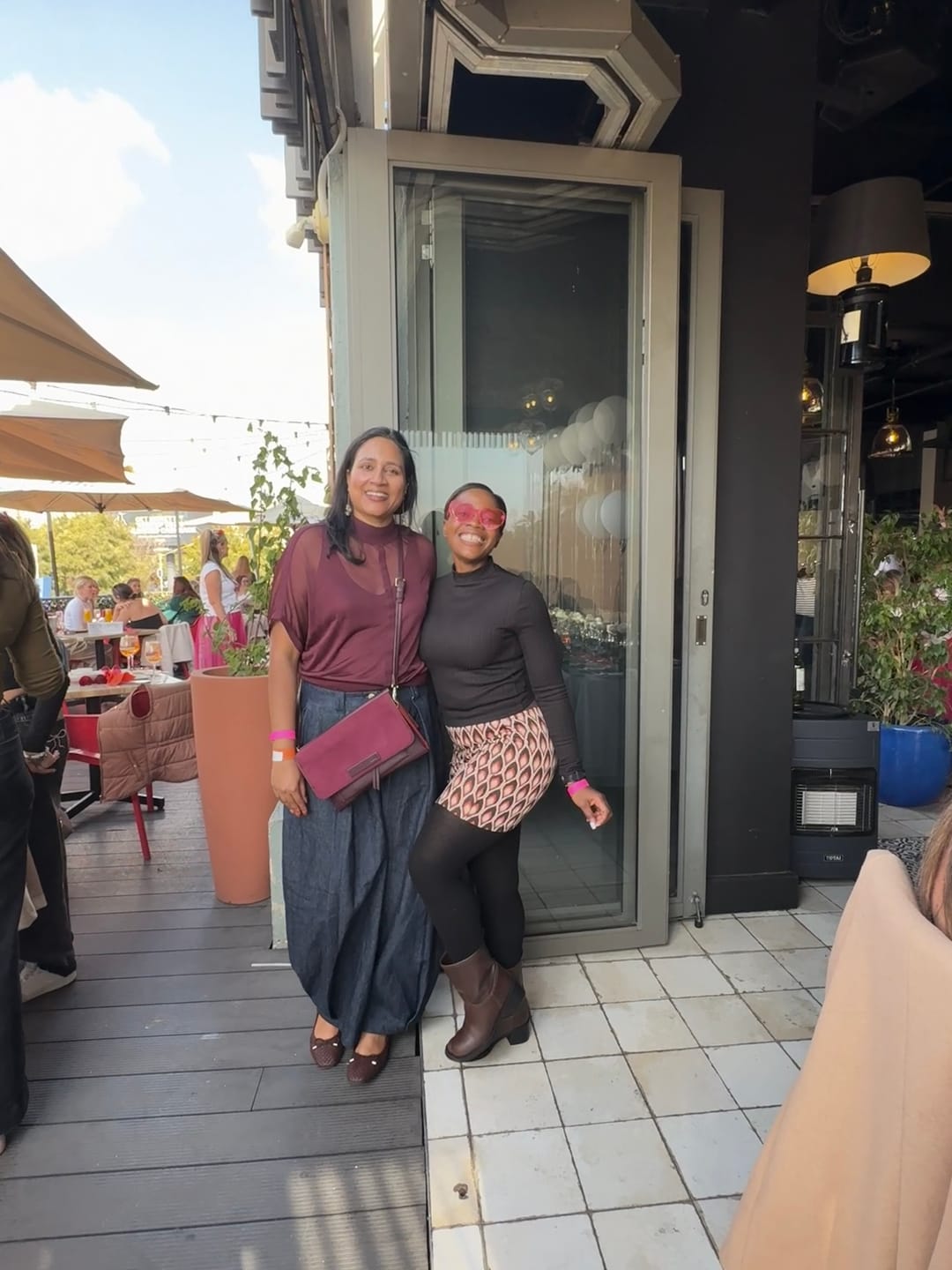 Customer photo review of Ora Balloon Trousers - Dark Indigo Denim