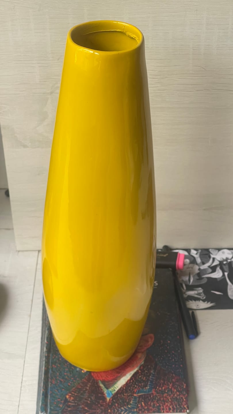 Customer photo review of Yellow Resin Vase Sculpture Vastu Remedy for Financial Stability, and Expenditure Control for SSW Direction Placement in Home, Office and Living Spaces | 8 x 37 cm | 600 gm