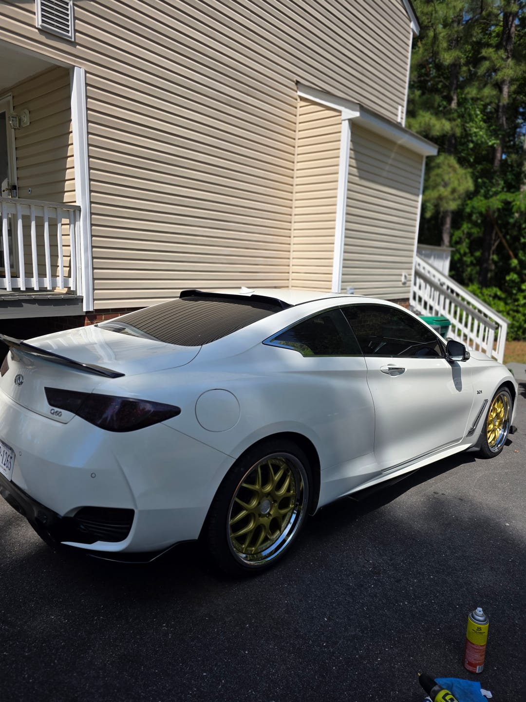 Customer photo review of Fits 2014-2025 INFINITI Q60 ABS Gloss Black Rear Roof Window Visor Spoiler Wing