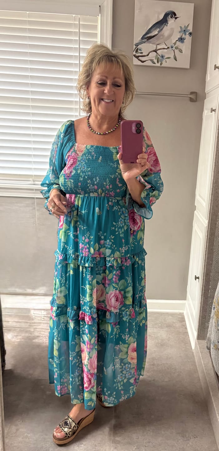 Customer photo review of Bluebell Smocked Dress - Reg & Curvy