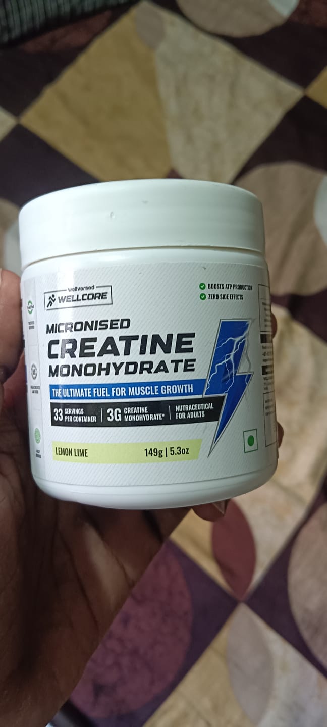 Customer photo review of Wellcore - Pure Micronised Creatine Monohydrate | Lemon Lime (149g, 33 servings)