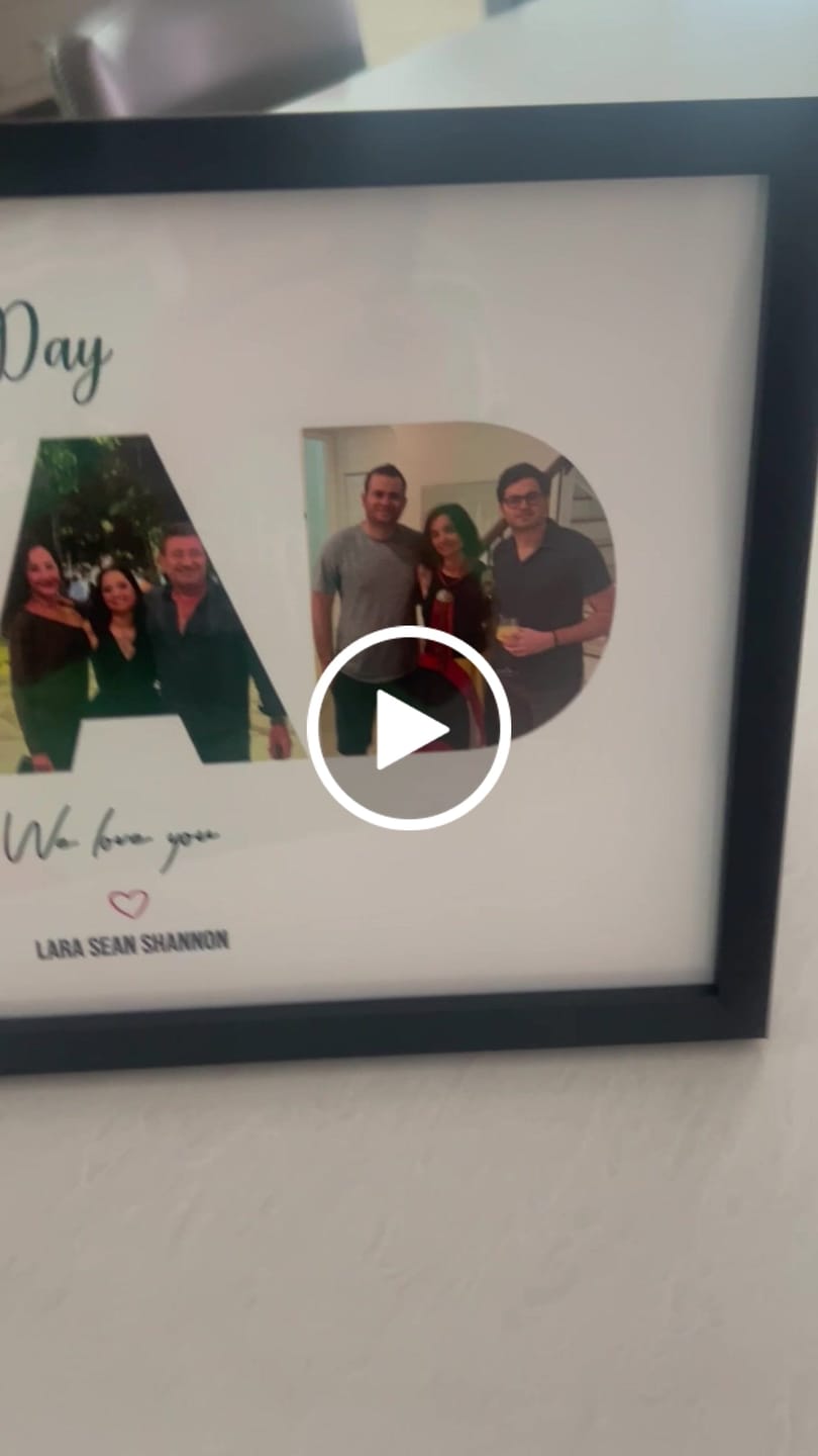 Customer video review of Happy Dad's Day - Personalized poster
