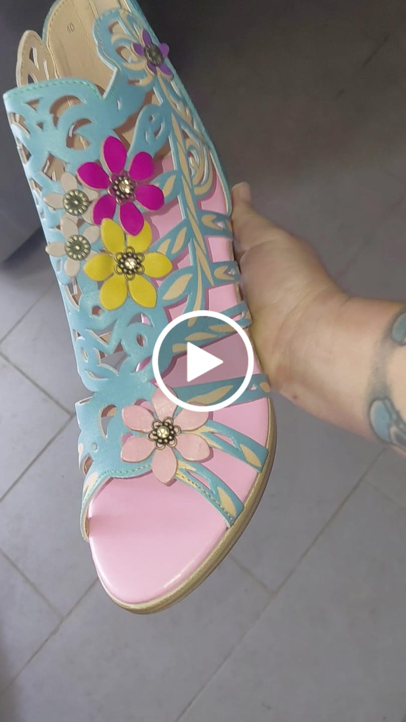 Customer video review of Blooming Vine Romantic Cutout Sandals