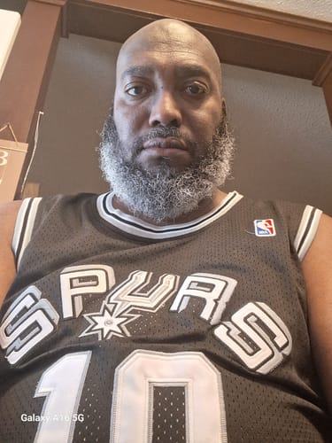 Customer photo review of Men's San Antonio Spurs Dennis Rodman #10 Black 1993-94 Hardwood Classics Swingman Jersey1