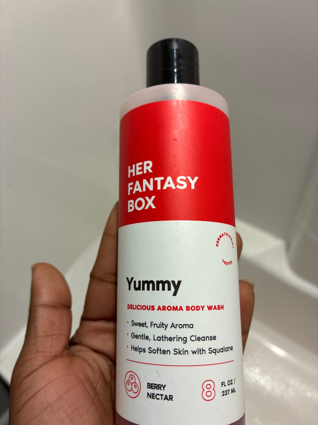 Customer photo review of Yummy Organic Body Wash - Hydrating & Juicy Daily Use