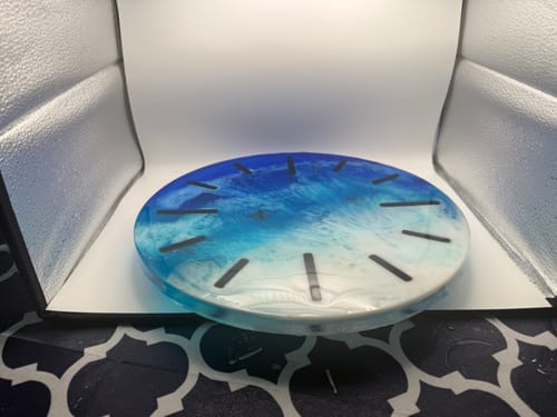 Customer photo review of 12x1" Deep Clock Silicone Mold For Epoxy Resin - 12" Clock Mold Style 1