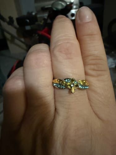 Customer photo review of HANDMADE DETAILED ZIRCON & SILVER MOM RING