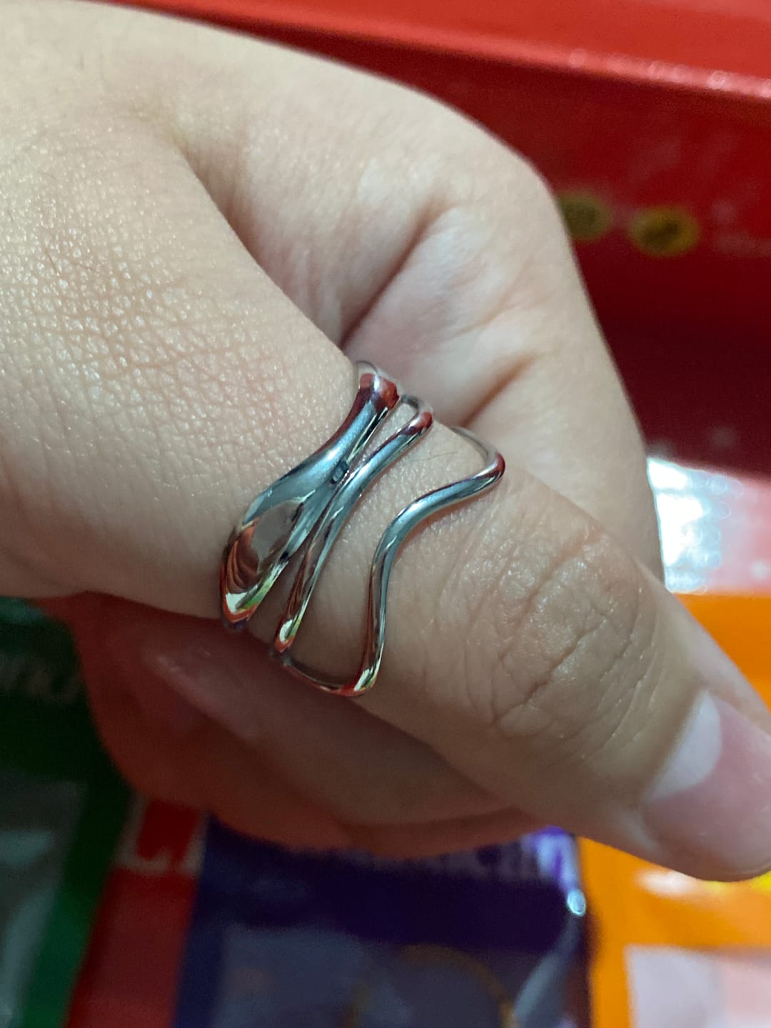 Customer photo review of Anillo Ajustable Pietro Plata