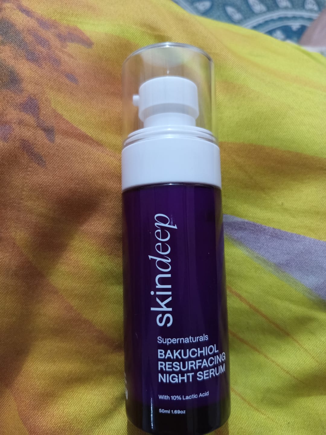 Customer photo review of BAKUCHIOL RESURFACING NIGHT SERUM - with 10% Lactic Acid