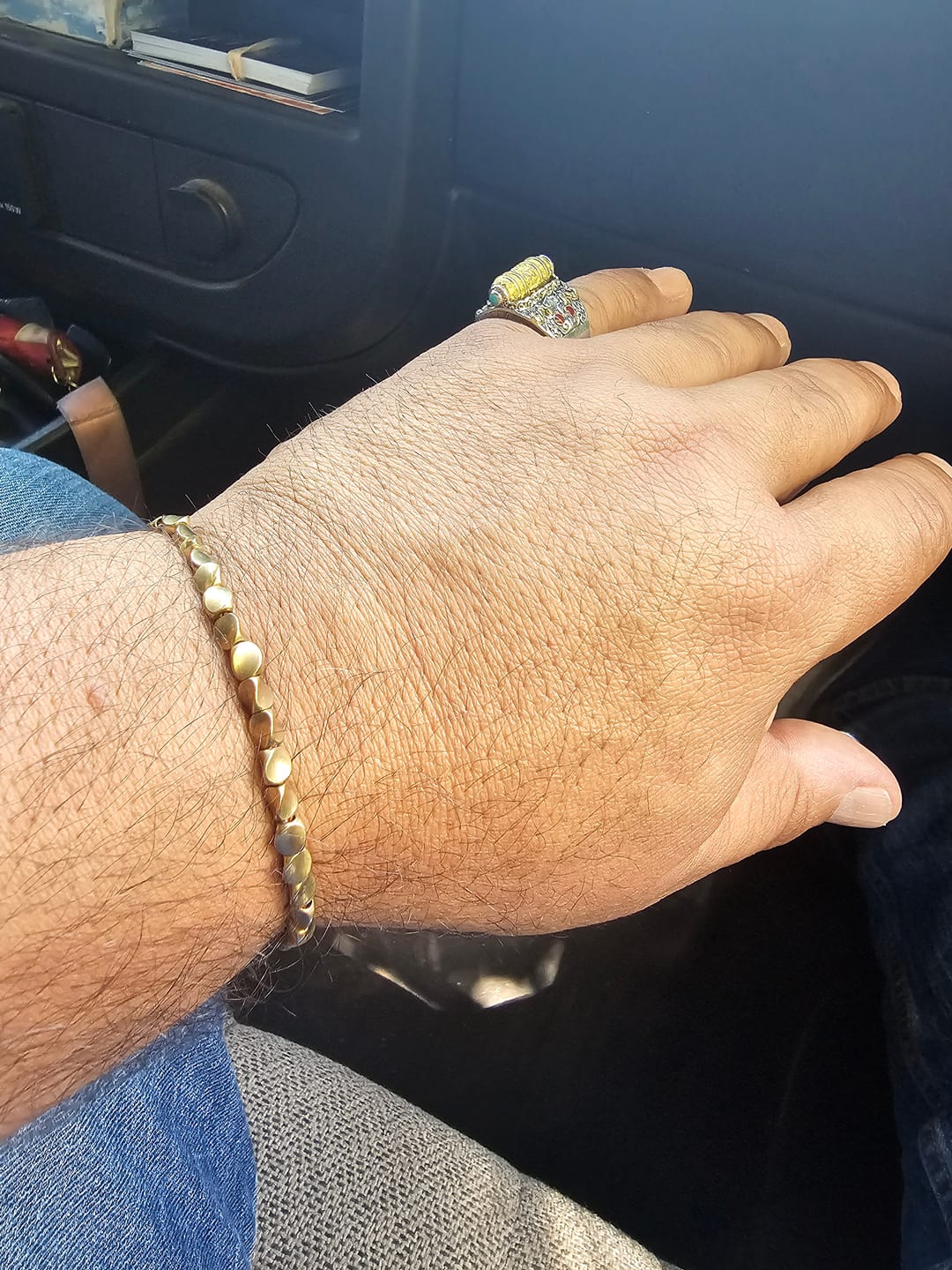 Customer photo review of Tibetan Copper Beads Bracelet