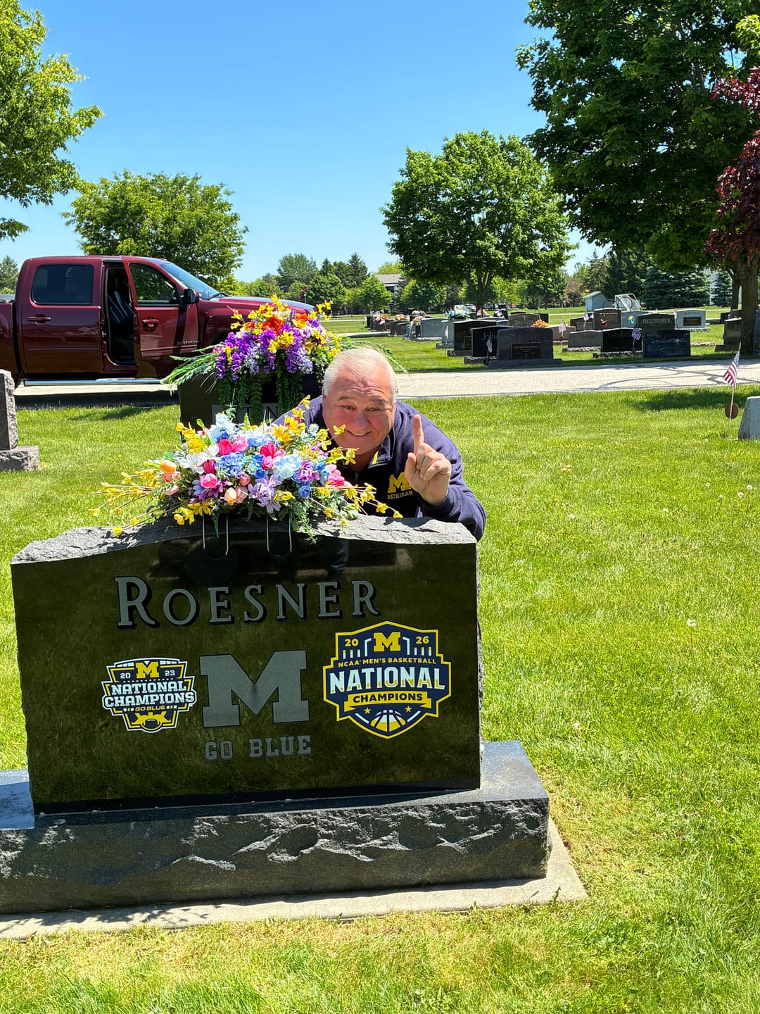 Customer photo review of SINGLE layer Michigan Wolverines 2026 Men's Basketball National Champions