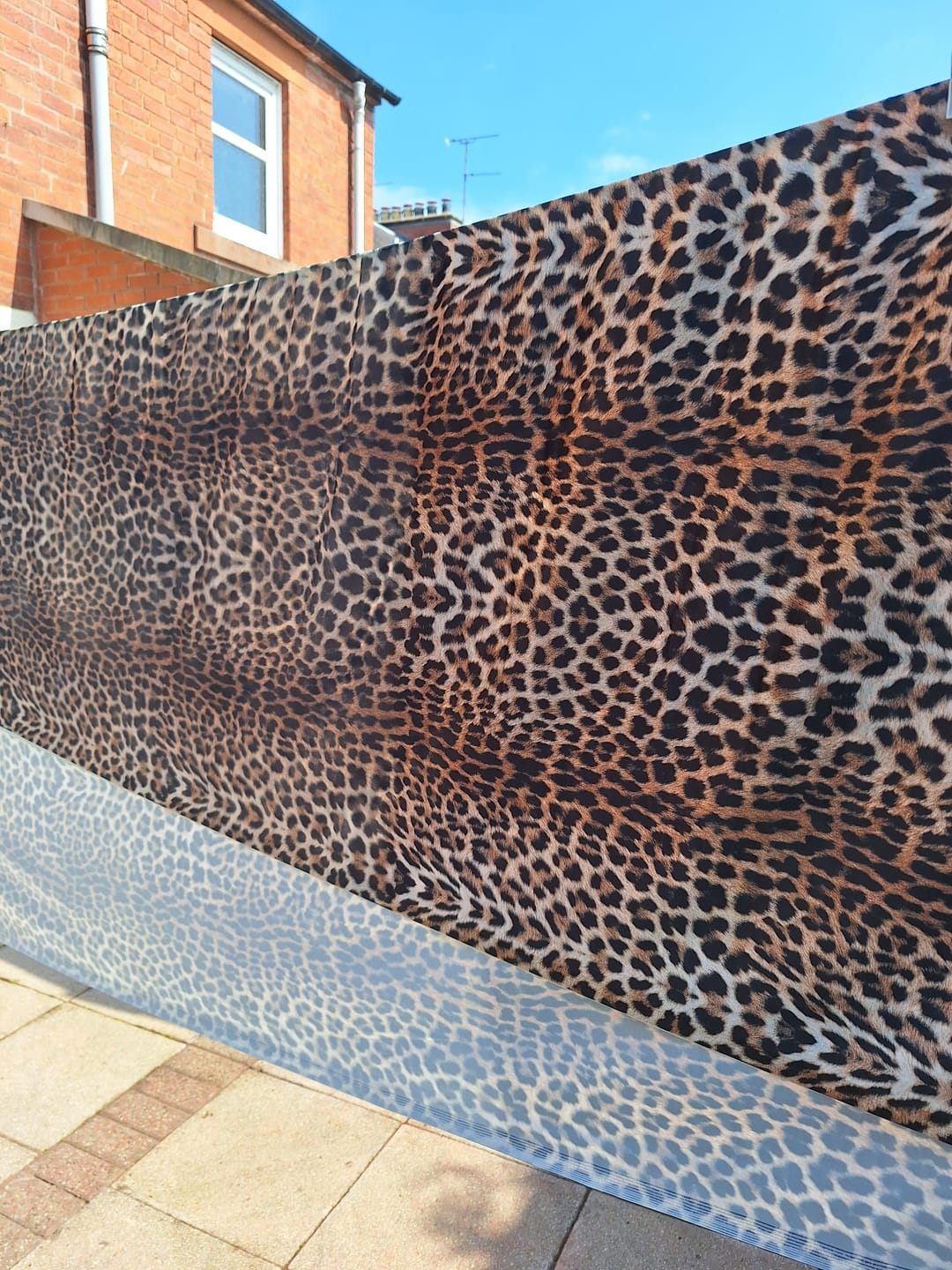 Customer photo review of Leopard Pattern Stretch Velvet Fabric
