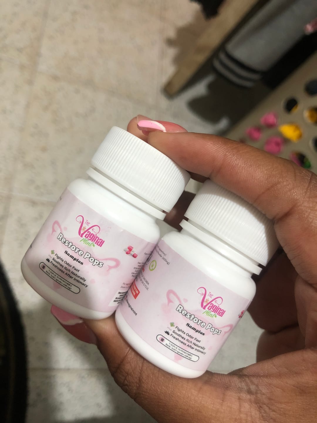 Customer photo review of Restore Pops: Boric Acid to Re-Balance PH Levels