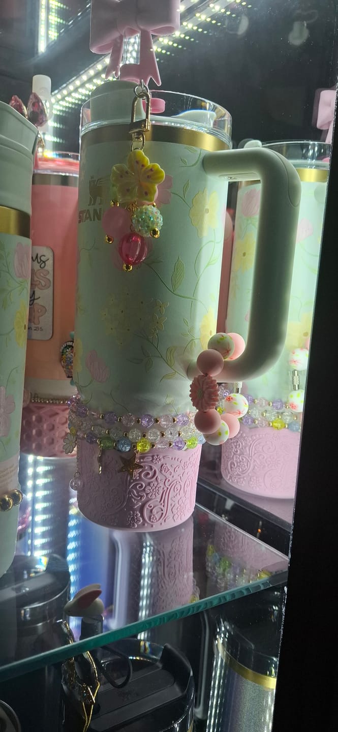 Customer photo review of Spring Pastels Stretchy Cup Bracelets (Set of 3)