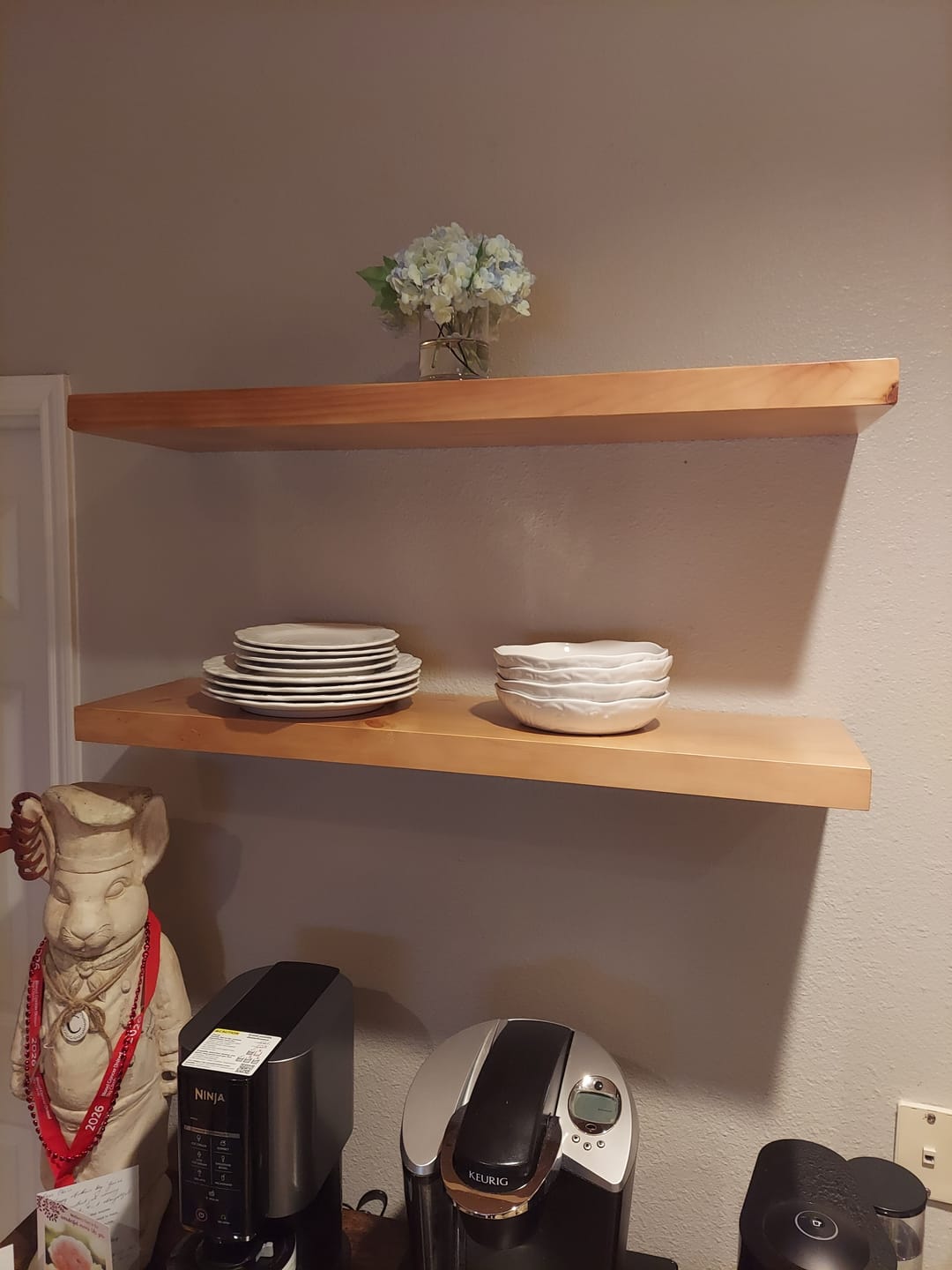 Customer photo review of Rustic Floating Shelves
