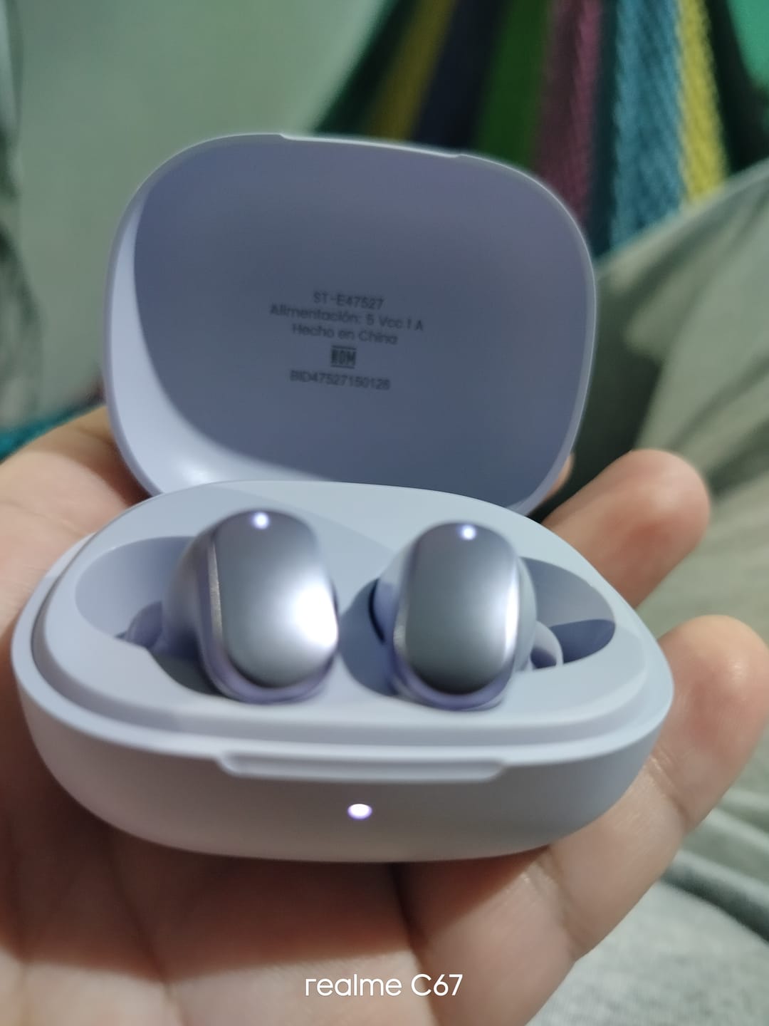 Customer photo review of Audifonos Inalambricos Tws Cherry STF 36hrs Uso ENC Protección IPX4 Lila