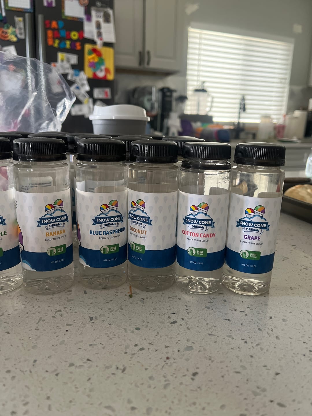 Customer photo review of Grape Dye Free Shaved Ice Syrup