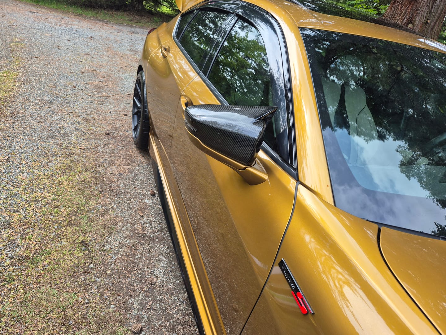 Customer photo review of 2021- 2025 TlX Carbon fiber Mstyle  Mirror caps