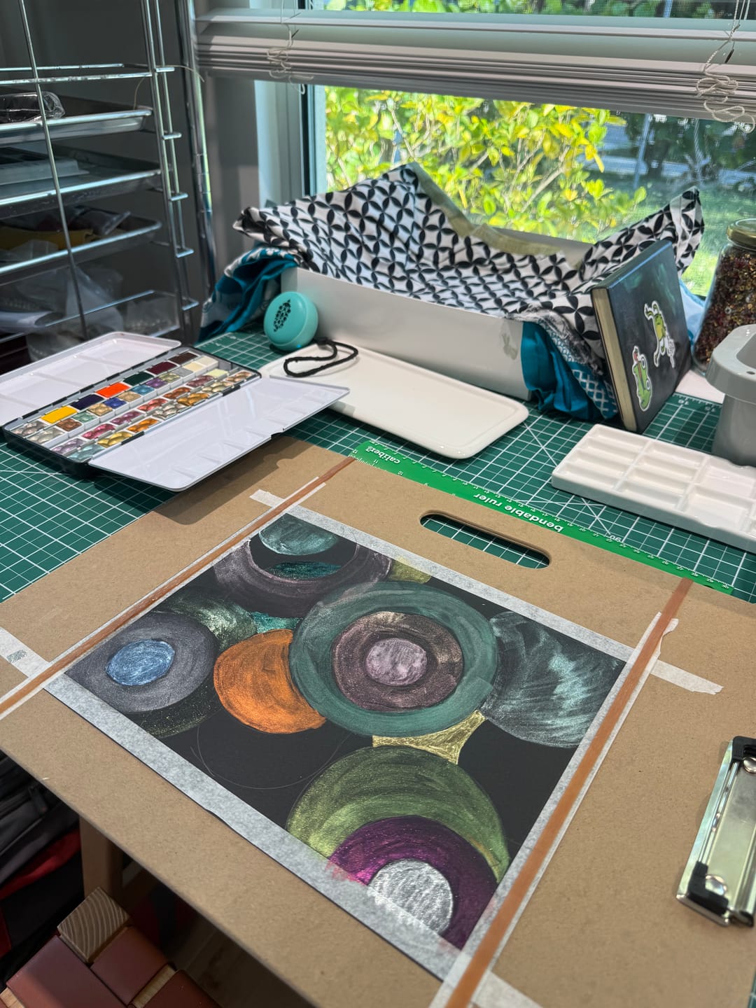 Customer photo review of Skrim Bombastico Box – 61‑Color Watercolor Bundle – 2‑Box Set (Metallic, Glitter, Color‑Shifting) ALL OUR WATERCOLORS INCLUDED