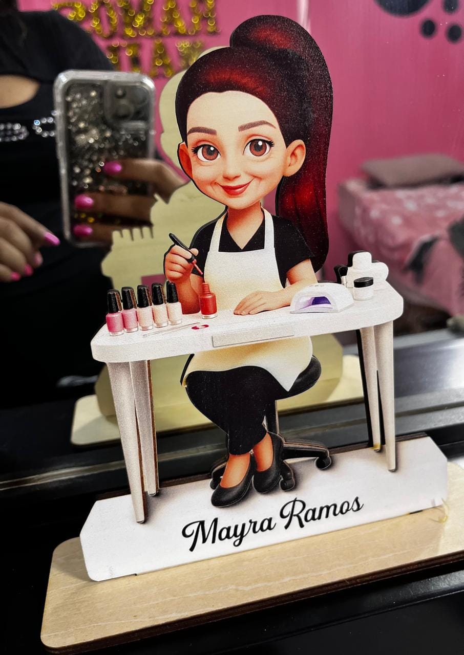 Customer photo review of Nail Technician - Personalized 2-Layered Wooden Plaque - Gift For Nail Technician, Nails Decor, Beauty Salon, Woman, Girl