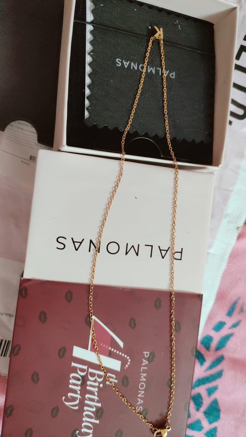 Customer photo review of Small Letter Necklace