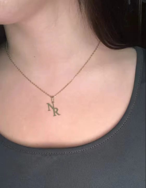 Customer photo review of Spersonalizowany naszyjnik z podwójnymi inicjałami