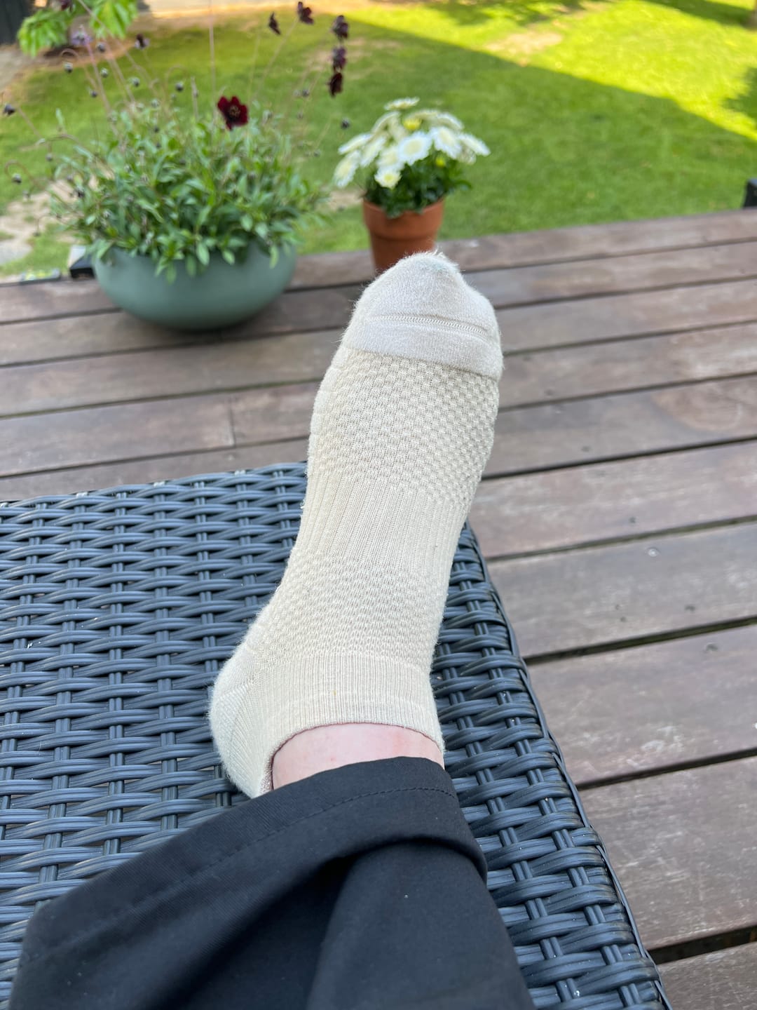 Customer photo review of Ankelstrømper i bambus med kompression