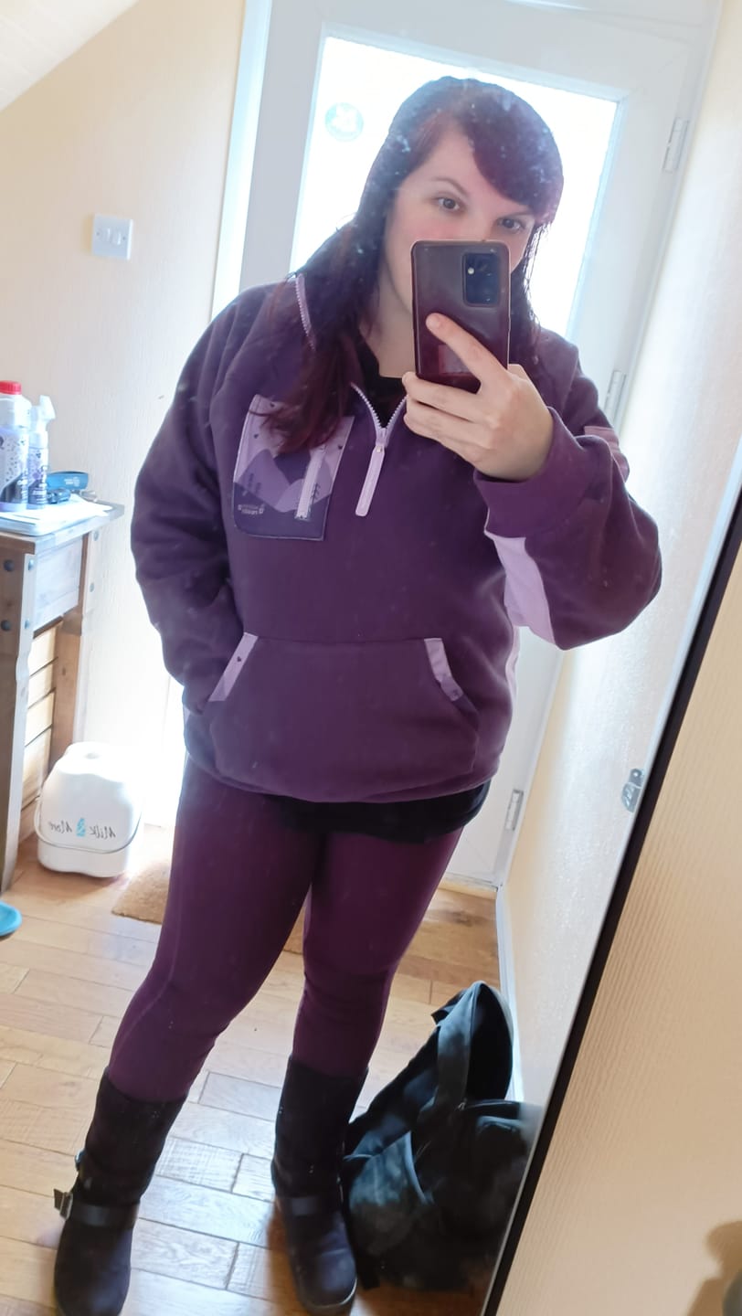 Customer photo review of Walkies Ready® Leggings - Plum