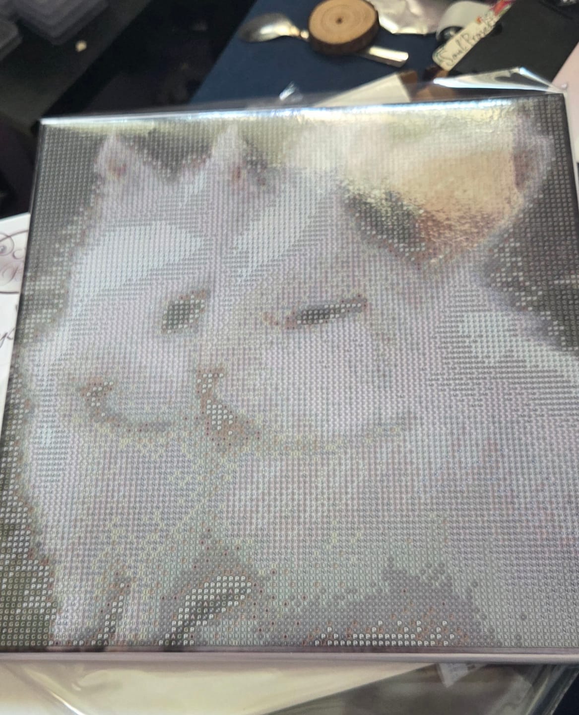Customer photo review of Personalised Crystal Art Canvas Kit